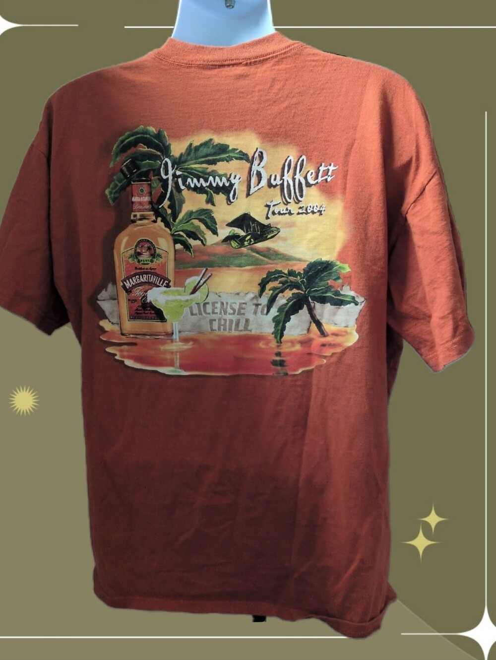 ✨ Jimmy Buffett 2004 License To Chill Tour Shirt  Est. Size XL/XXL